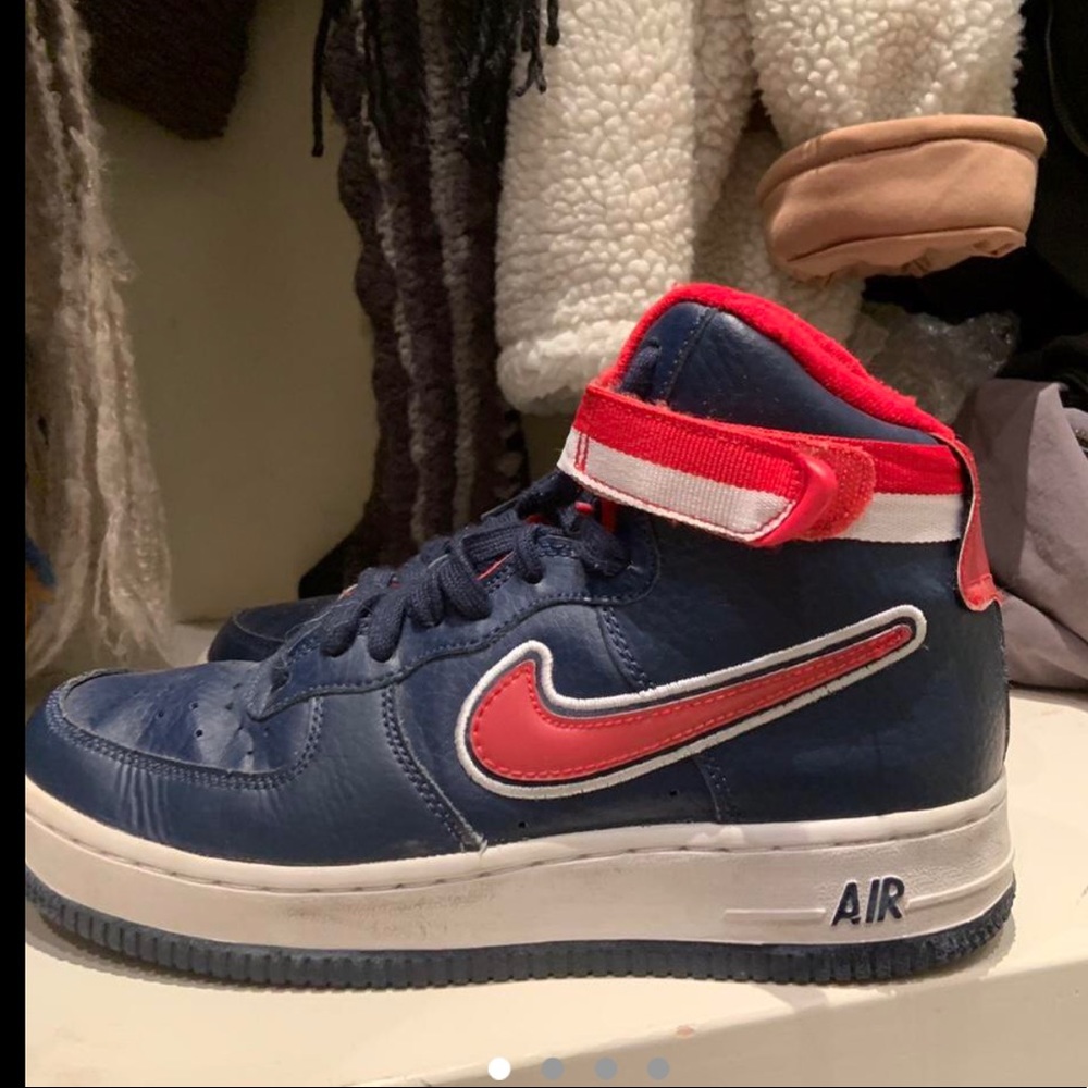 Nike Air Force Mid Red, White, and Blue